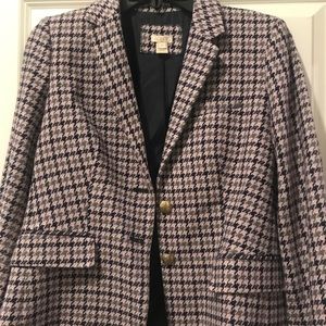 J crew houndstooth boyfriend blazer